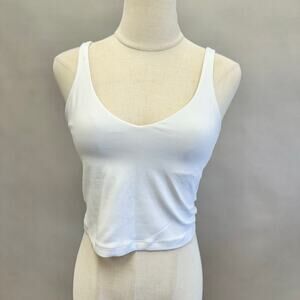 Lululemon Align crop tank in white size 8 built in bra